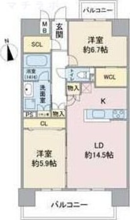 新栄町駅 徒歩7分 3階の物件間取画像